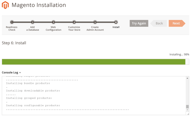 Magento Installer Pause